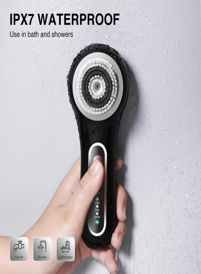 UMICKOO Face Scrubber Exfoliator, Rechargeable Facial Cleansing Brush with 2-Way Rotation & 3 Modes, 30-Day Runtime, 5 Brush Heads for SPA-Level Care, IPX7 Waterproof, Deep Cleaning for All Skin Types - Image 4